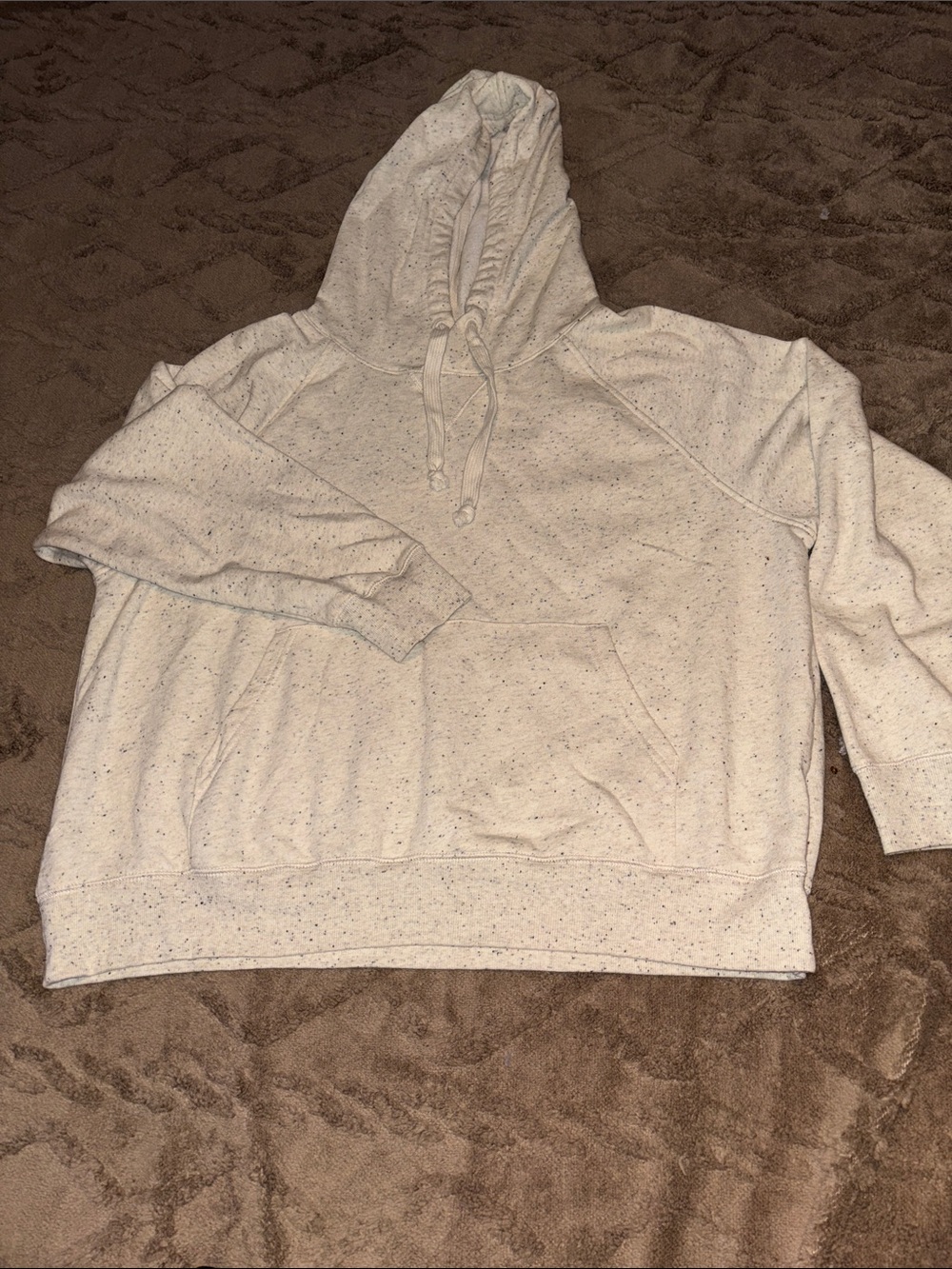 Old Navy Women's Speckled Ivory Hoodie